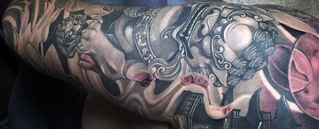 Foo Dog Tattoo Designs For Men