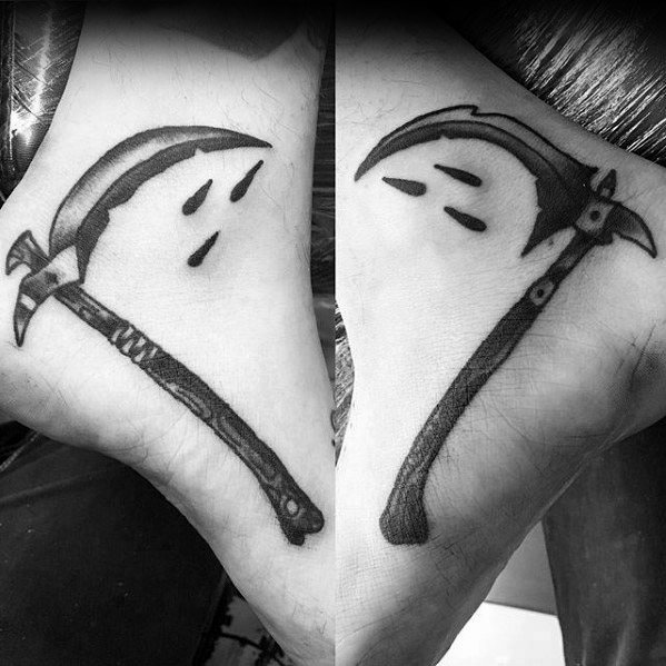 Foot Scythe Guys Tattoo Ideas