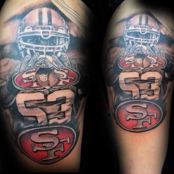 Football Player San Francisco 49ers Mens Arm Tattoo