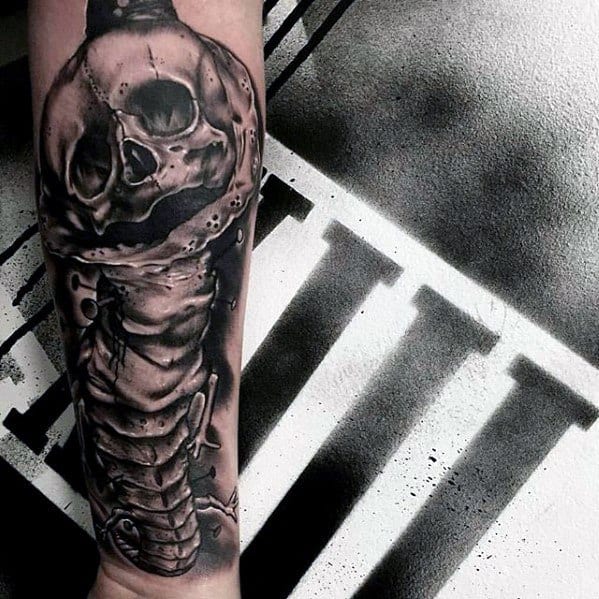 Forearm 3d Realistic Centipede Tattoo Ideas On Guys