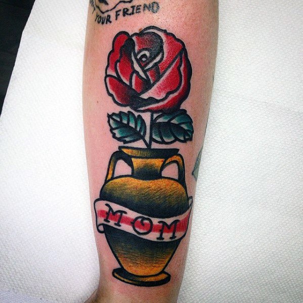 Forearm Awesome Traditional Mom Tattoos For Men