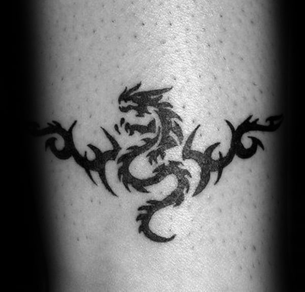 Forearm Band Simple Dragon Guys Tattoos