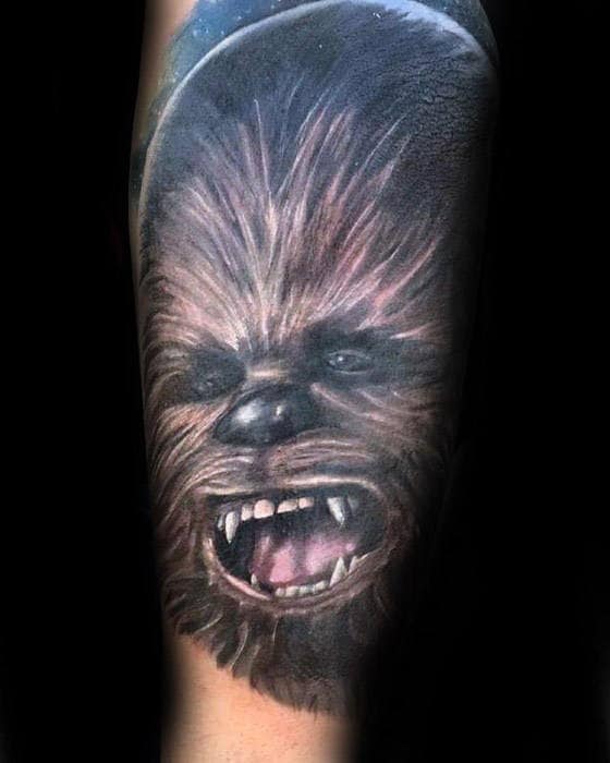 Forearm Chewbacca Sleeve Mens Star Wars Tattoos
