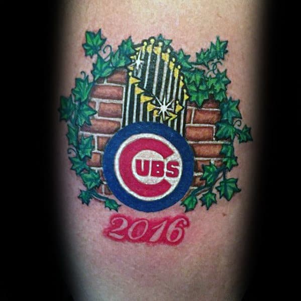 Forearm Chicago Cubs Tattoo Designs For Men