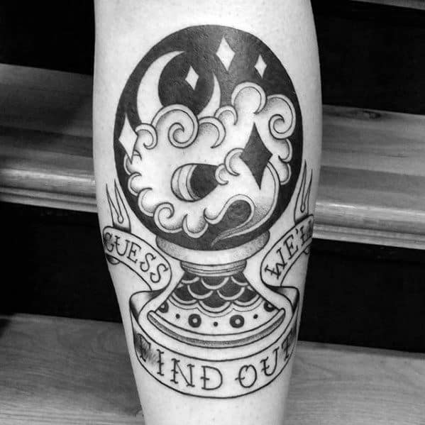 Forearm Crystal Ball Tattoos For Gentlemen