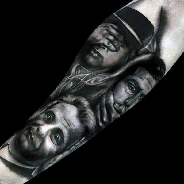 Forearm Gangster Sleeve Mens Tattoo