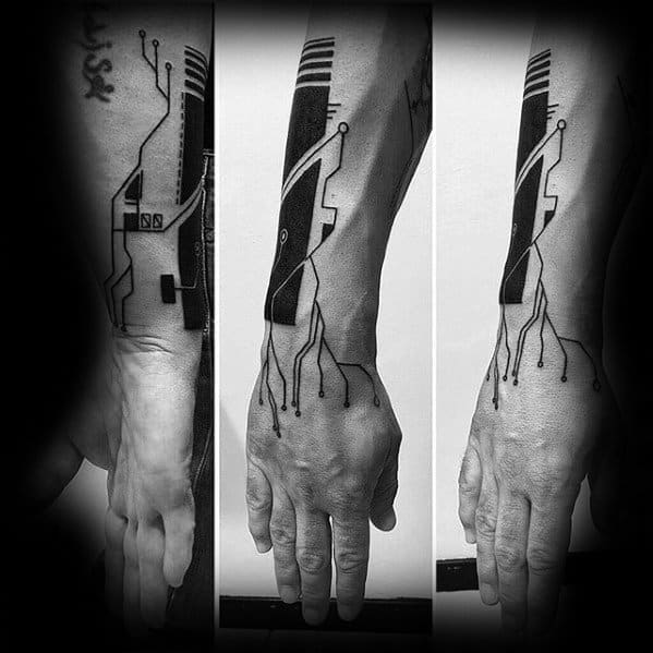 Forearm Guys Computer Tattoo Designs
