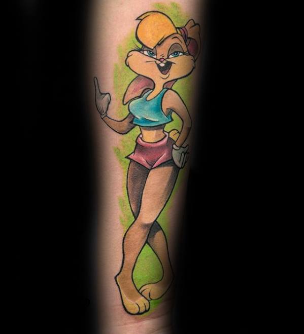 Forearm Lola Bunny Looney Tunes Mens Tattoo Designs