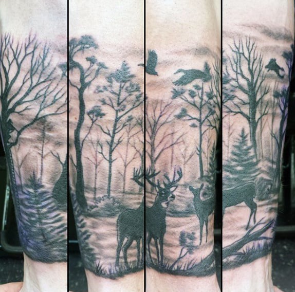 Forearm Male Goose Hunting Tattoos