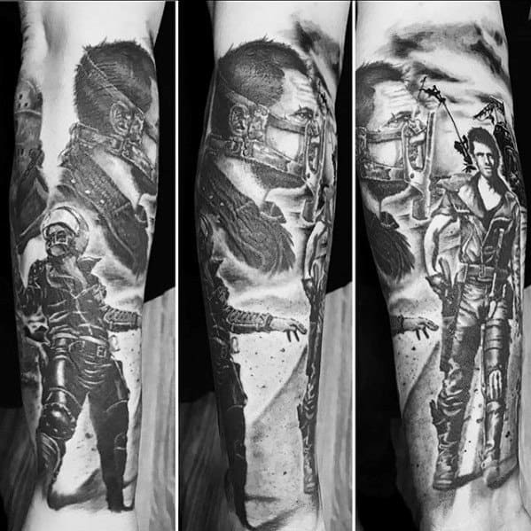 Forearm Male Mad Max Tattoo Design Inspiration