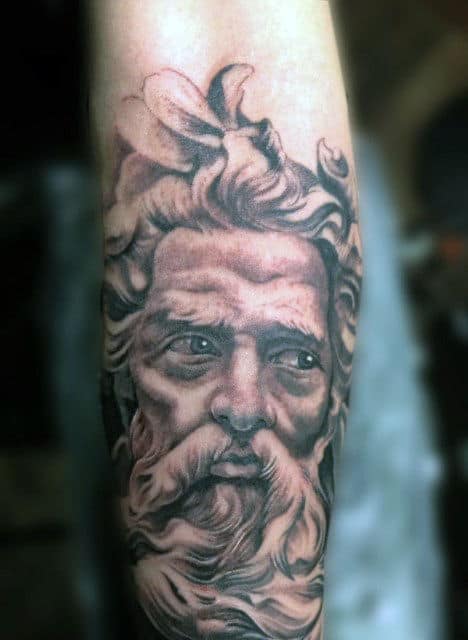 Forearm Male Poseidon Tattoos