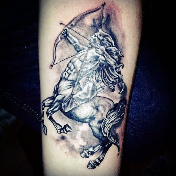 Forearm Male Sagittarius Tattoo Design