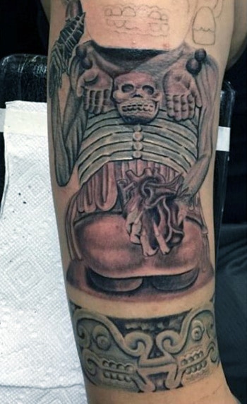 Forearm Manly Men's Aztec Ink Tattoo