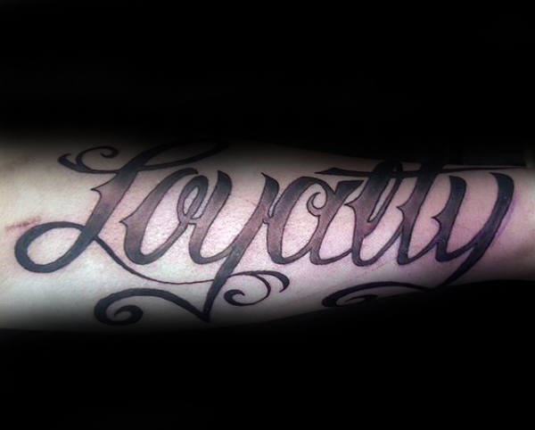 Forearm Mens Loyalty Tattoo Ideas