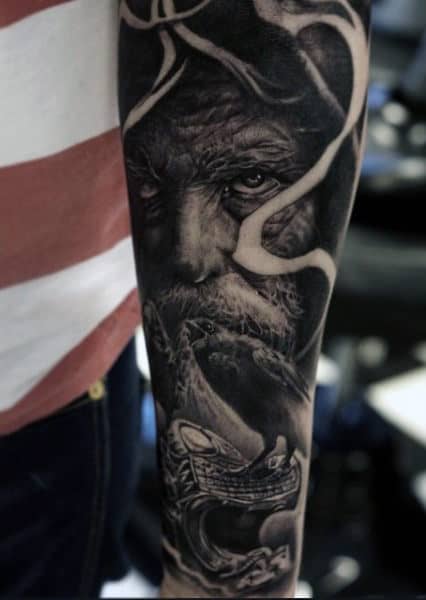 Forearm Men's Viking Dragon Tattoo