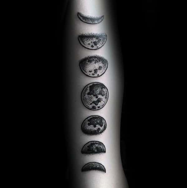 Forearm Moon Phases Forearm Tatto Ideas For Guys