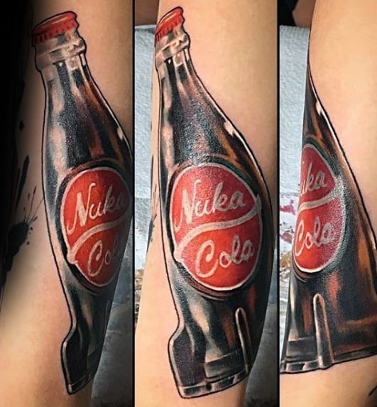 Forearm Nuka Cola Fallout Tattoo On Men