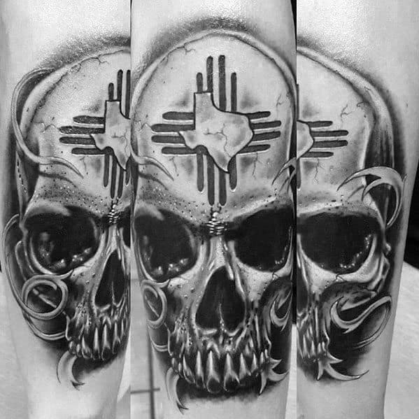 Forearm Skull Cool Zia Tattoo Design Ideas For Male