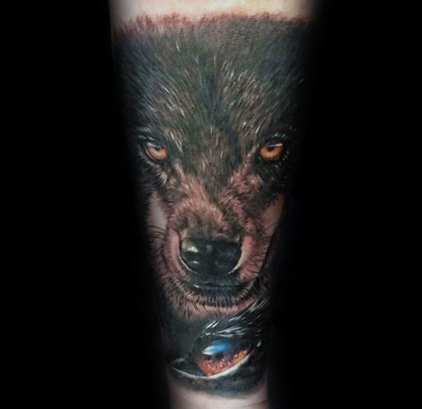 Forearm Sleeve 3d Eye Mens Cool Sick Wolf Tattoo Design Inspiration