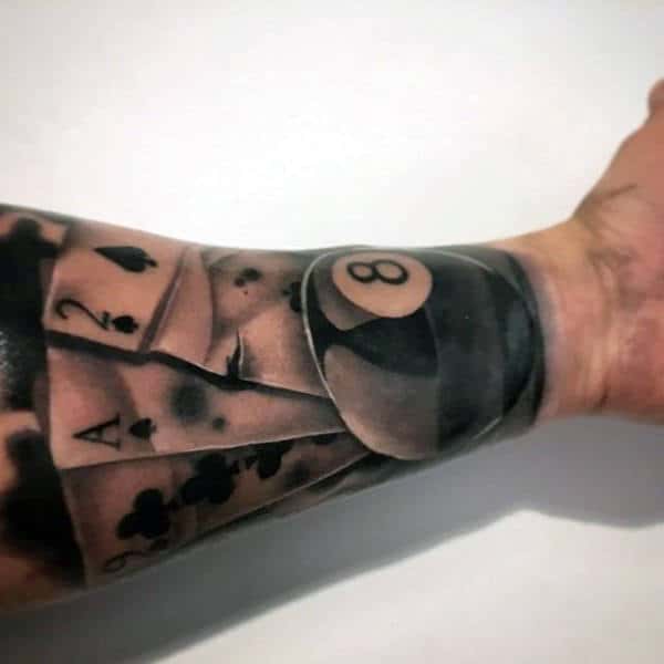 Forearm Sleeve 8 Ball Tattoos For Guys