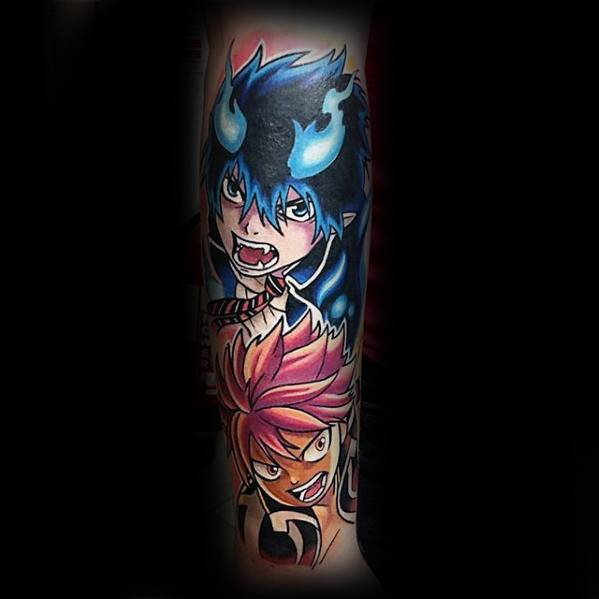 Forearm Sleeve Anime Guys Tattoos