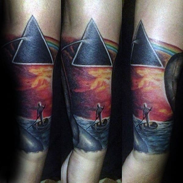 Forearm Sleeve Guys Pink Floyd Tattoo