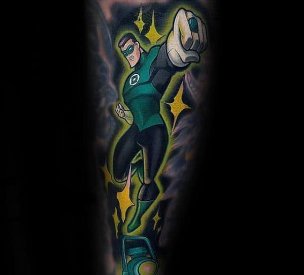 Forearm Sleeve Guys Superhero Dc Comics Green Lantern Tattoo Designs