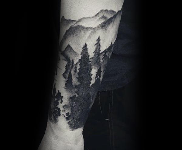 Forearm Sleeve Male Cool River Tattoo Ideas