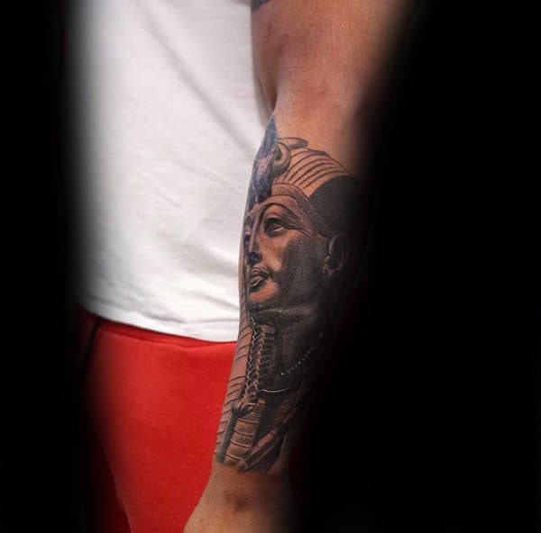 Forearm Sleeve Male Tattoo Designs Of King Tut