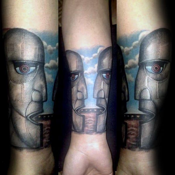 Forearm Sleeve Mens Cool Pink Floyd Tattoo Design Inspiration