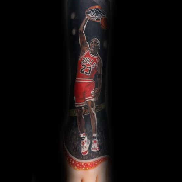 Forearm Sleeve Mens Dunk Chicago Bulls Tattoo