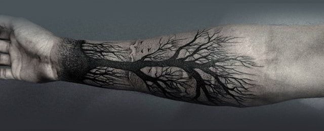 Forearm Tree Tattoo Designs For Men