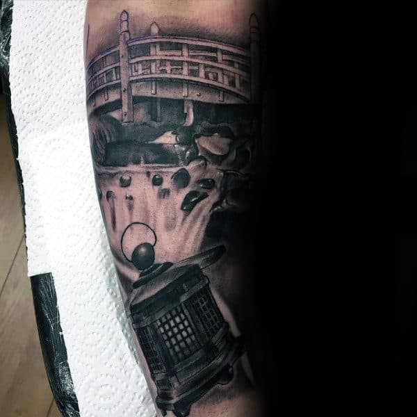 Forearm Waterfall Sleeve Tattoos For Guys With Shaded Ink