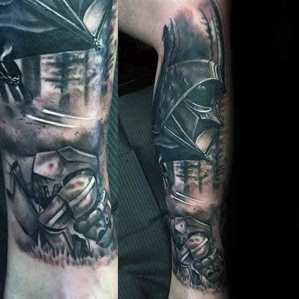 Forest Stormtrooper Mens Tattoo Design Ideas