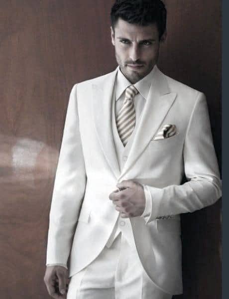 Formal Professional All White Outfits For Males