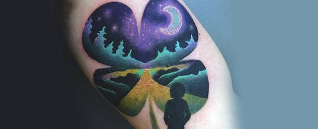 Four Leaf Clover Tattoo Designs For Men