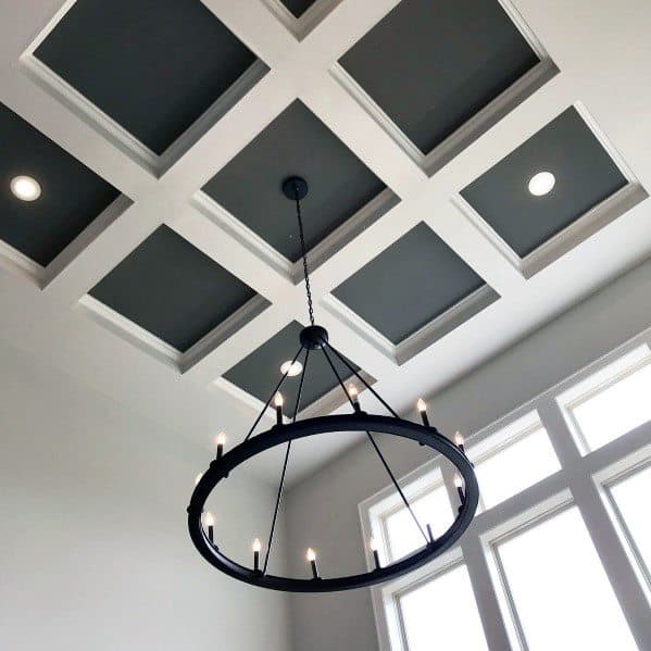 Foyer Entrance Coffered Ceilings Interior Ideas