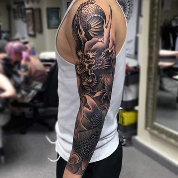Frightful Japanese Sleeve Tattoo For Men
