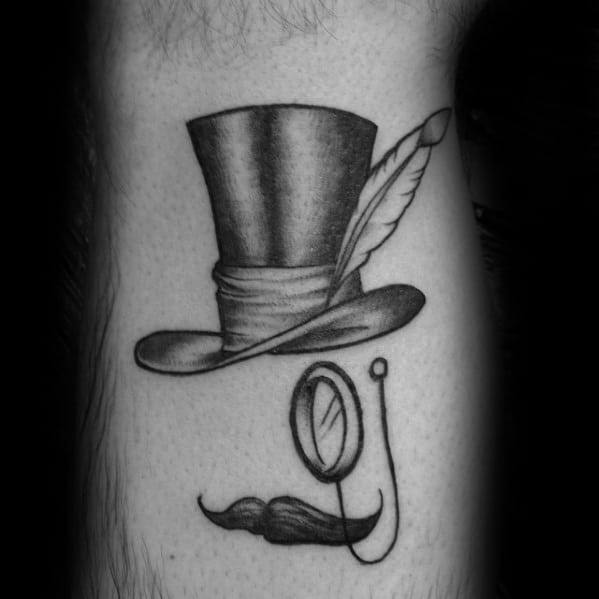 Froearm Unique Mens Top Hat Tattoos