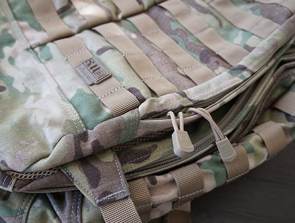 Front Backpack Compartment Ykk Zippers With Molle Panel 5 11 Tactical Rush72 Backpack