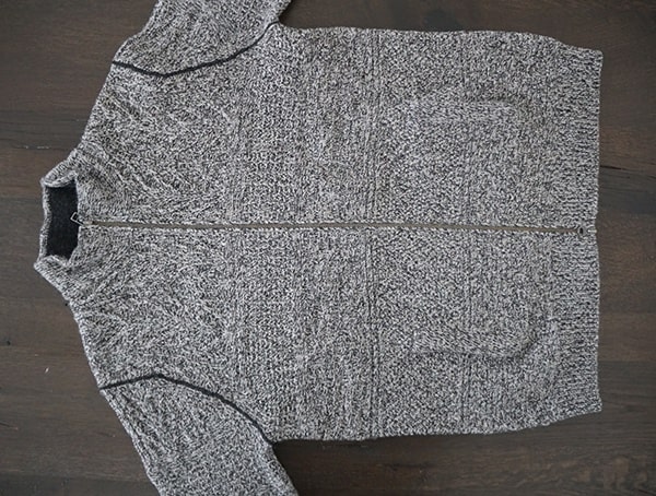 Front Kinross Cashmere Marled Cable Full Zip Cardi For Men