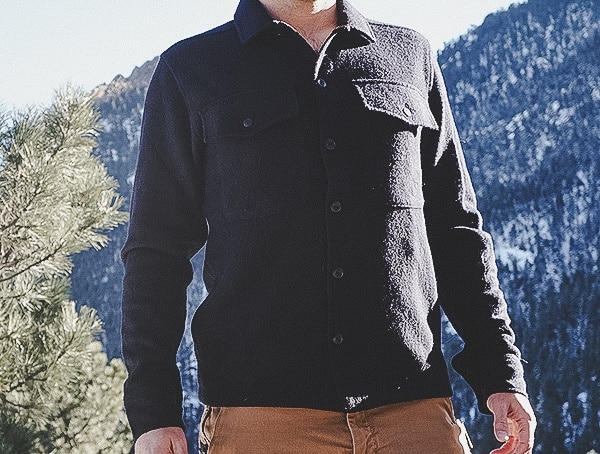 Front Navy Mens Topo Designs Wool Shirt Review
