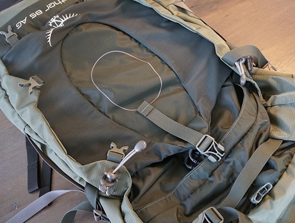 Front Of Pack Storageosprey Aether Ag 85