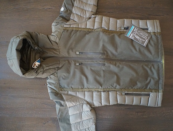 Front Olive Firestorm Down Parka For Men
