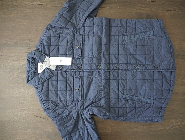 Front Ugg Mens Trent Quilted Shirt Jacket