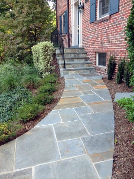 modern slate flagstone path