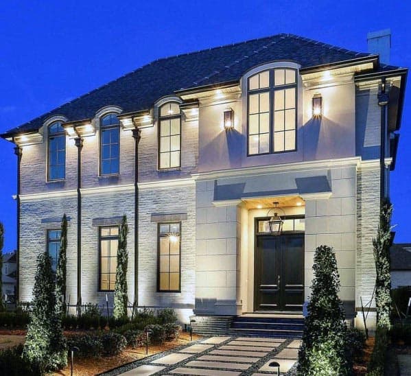 hedge-lined driveway