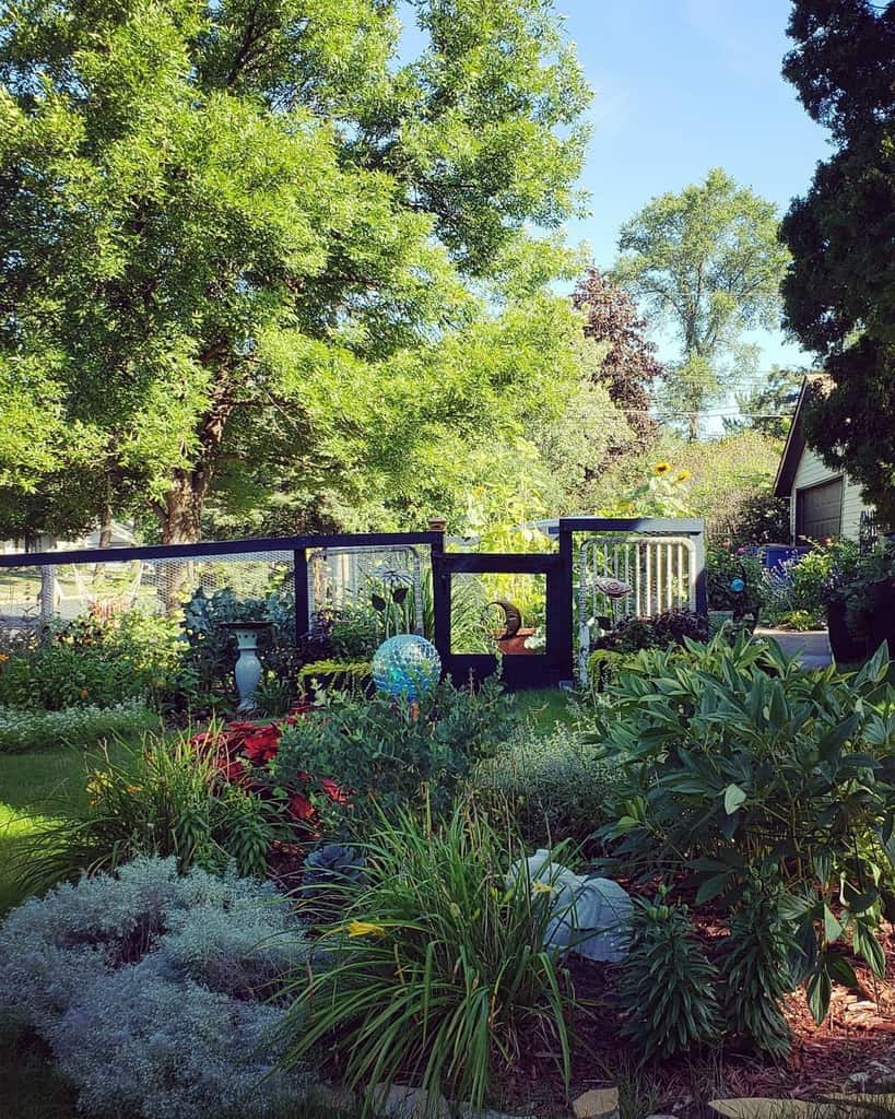 large backyard with lots of plants 