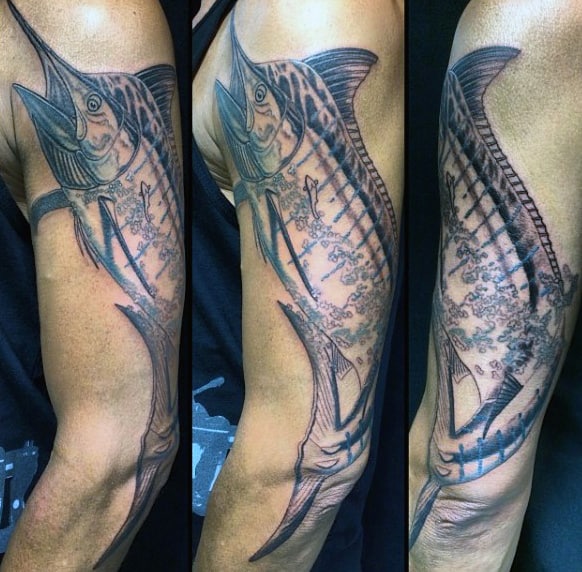 Full Arm Fisherman Tattoos