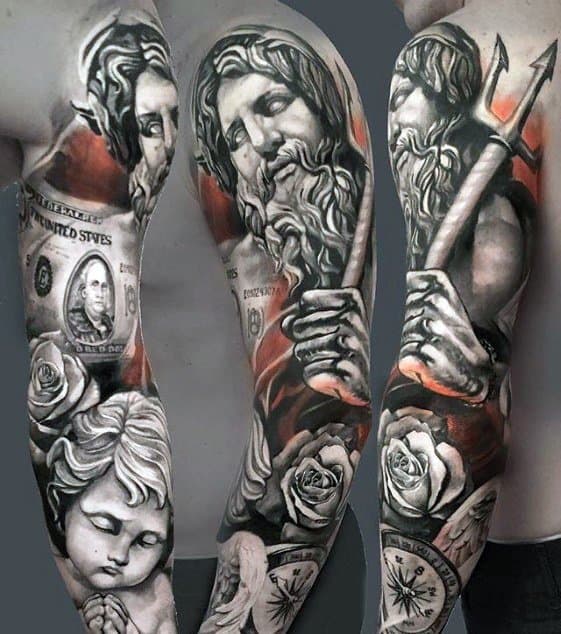 Full Arm Great Guys Tattoo Ideas